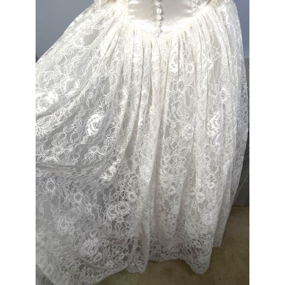 FOR LOVE & LEMONS Vera Lace Off the Shoulder White Maxi Bridal Gown Size S - Picture 13 of 16